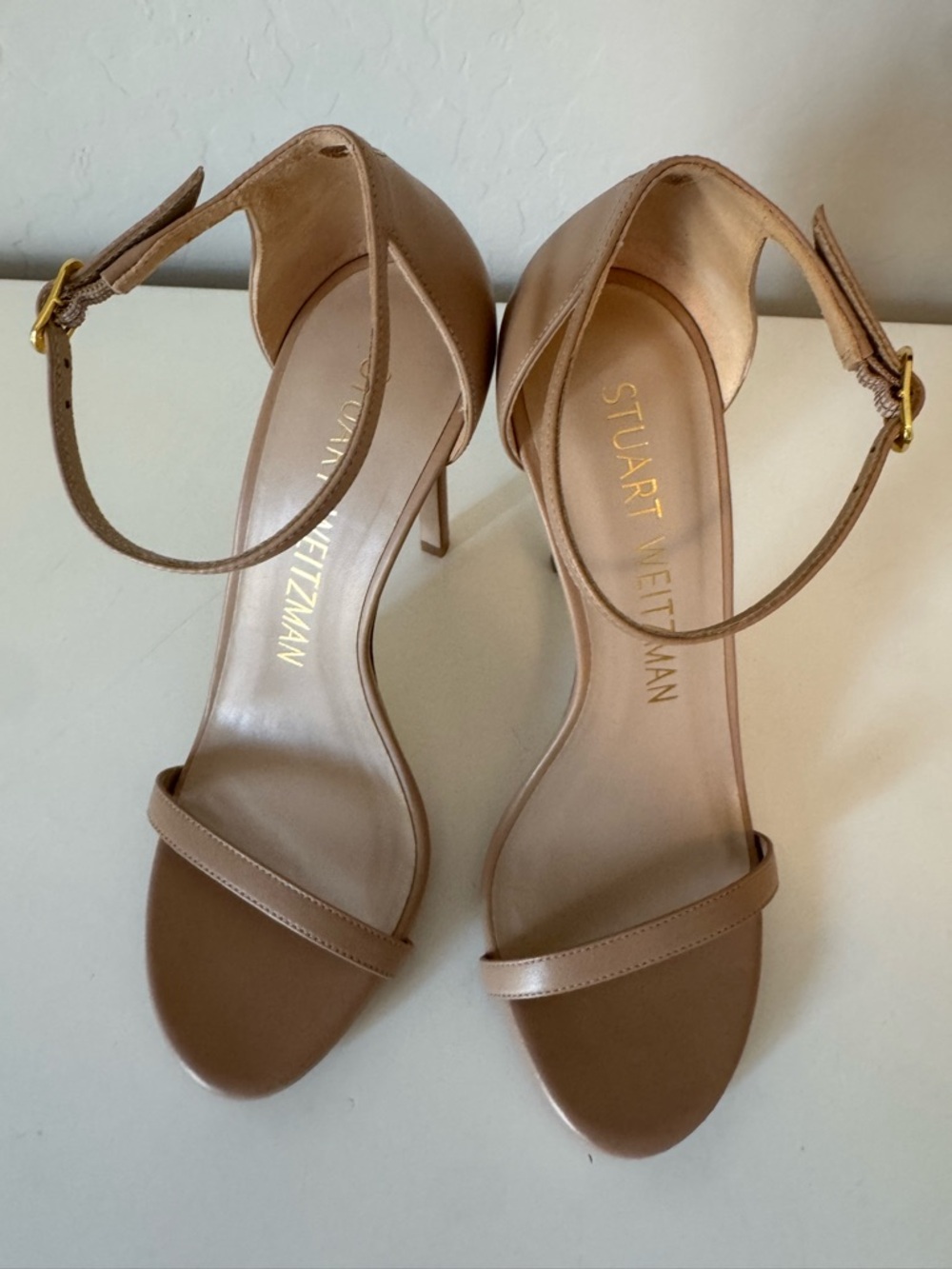 Stuart Weitzman Heels Beige Stiletto - Picture 2 of 6
